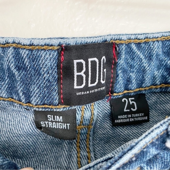 BDG High waist straight leg distressed jeans Sz 25 - Picture 6 of 8